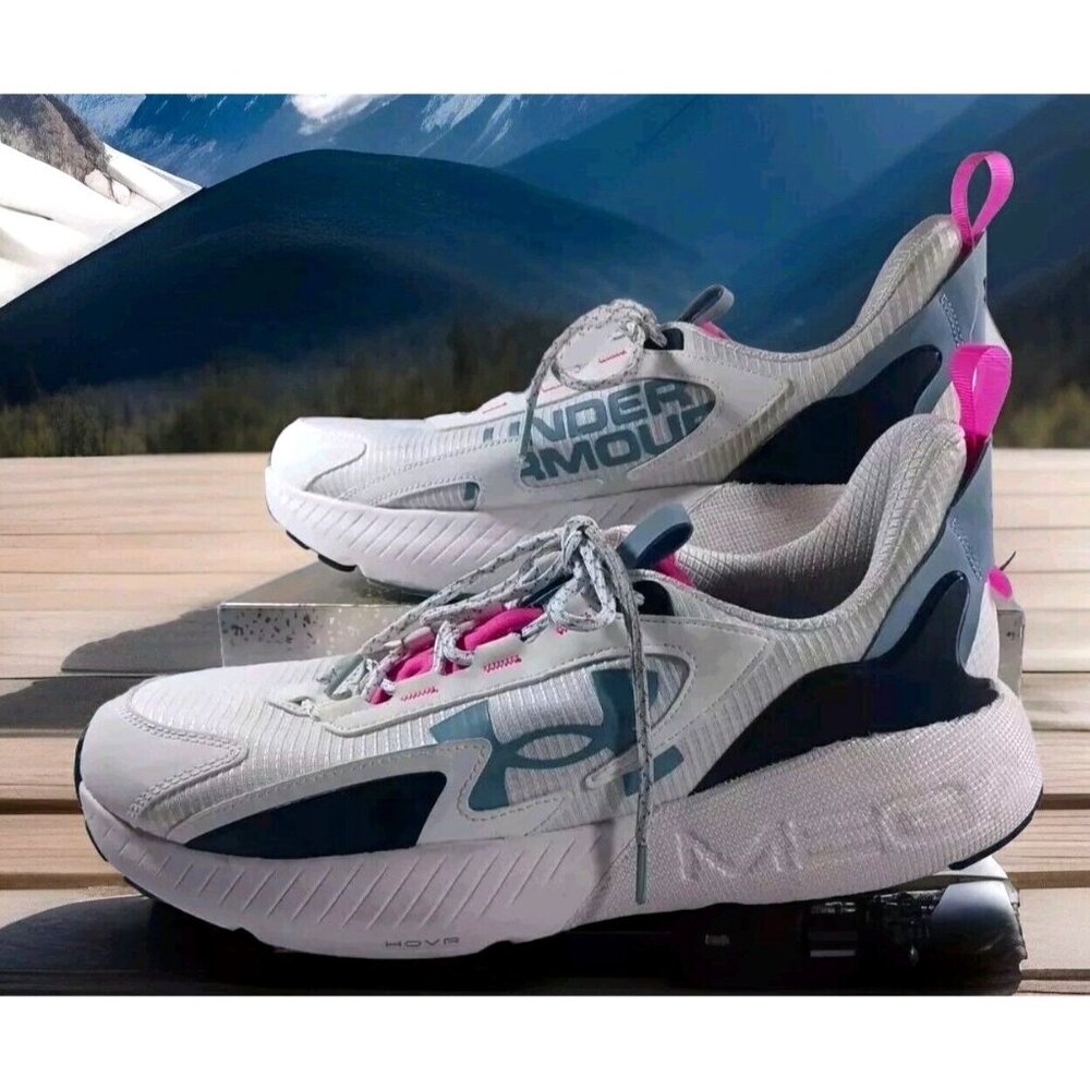 Size 15 - Under Armour HOVR Mega 2 MVMNT White Rebel Pink
